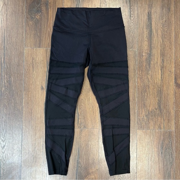 Lululemon Wunder Under Pant (Hi-Rise) (Tech Mesh) Black SZ 8 - Picture 5 of 6